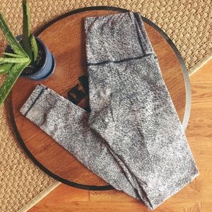 Lululemon Black and Gray High-Rise Yoga Pants